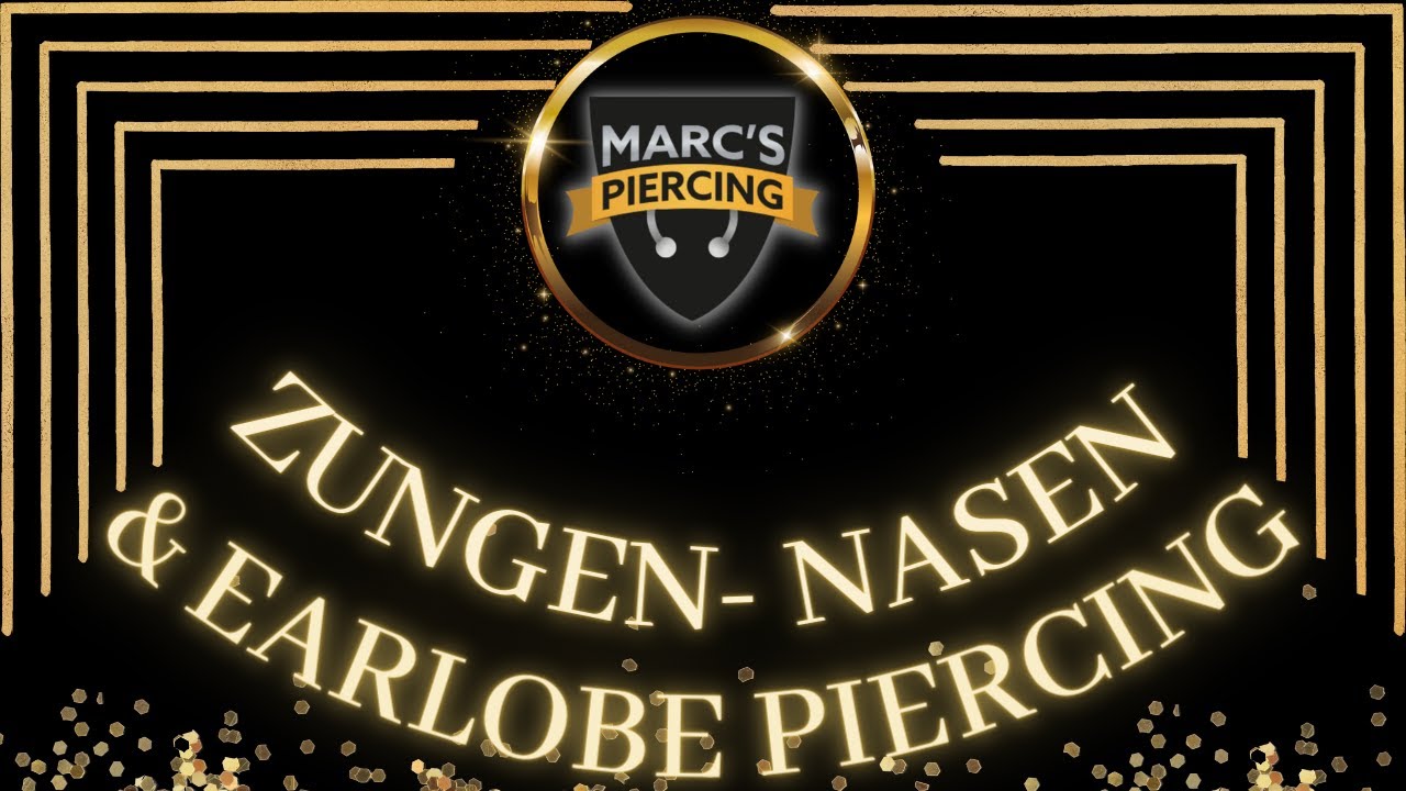 4 STICHE!! ZUNGENPIERCING, NASENPIERCING & 2 EARLOBE PIERCING - 💉Marc’sPiercingTV