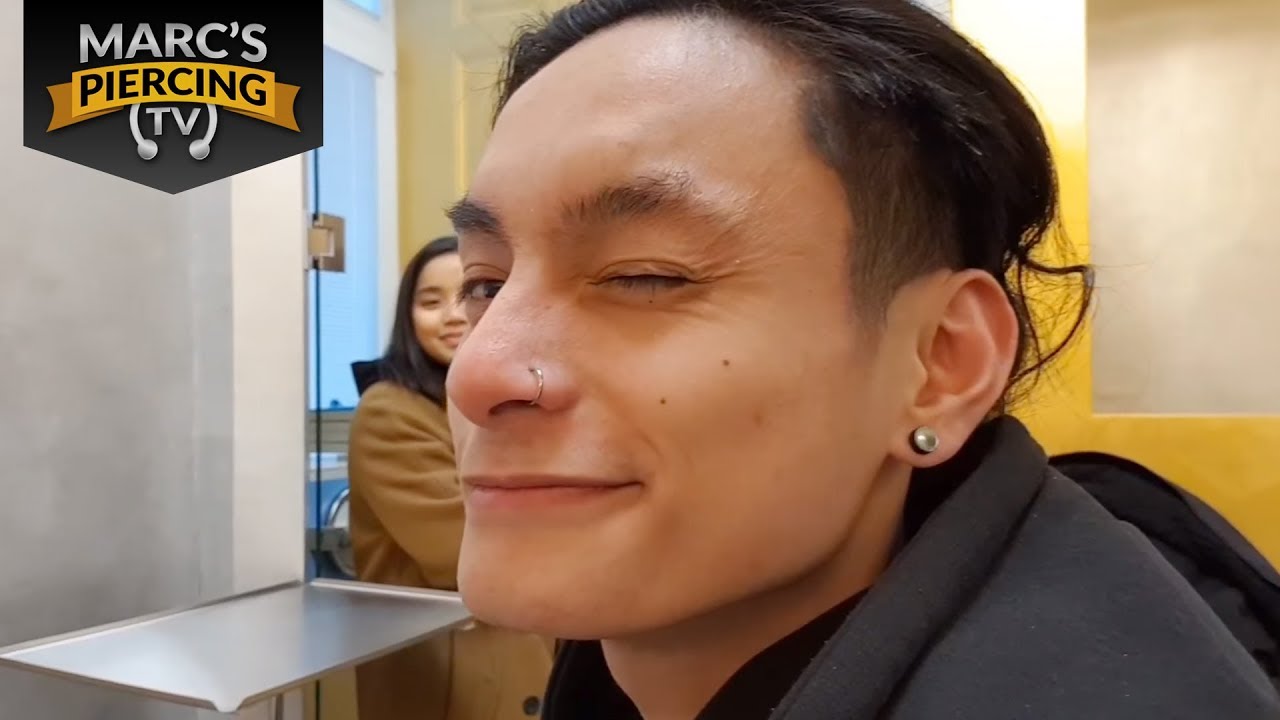 💉 Nasenpiercing mit Ring 💉 ENDLICH ein Mann!! 💉 Marc's Piercing TV