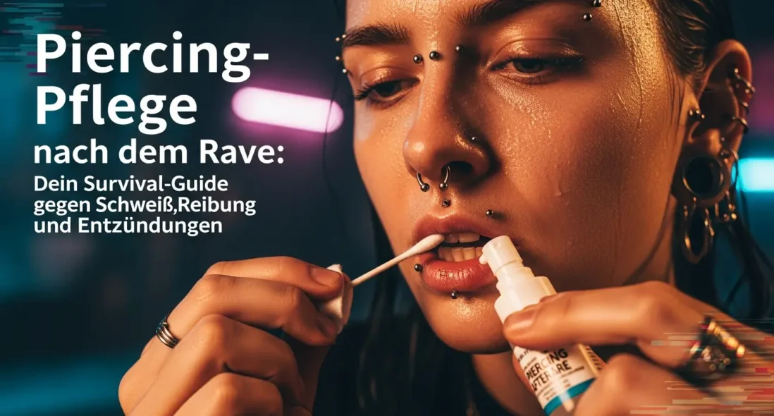 Piercing-Pflege nach dem Rave: Dein Survival-Guide gegen Schweiß, Reibung und Entzündungen