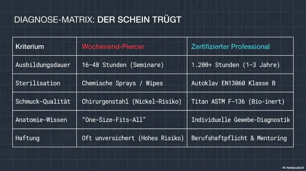 Piercing Schnellkurs Scam Folie 10