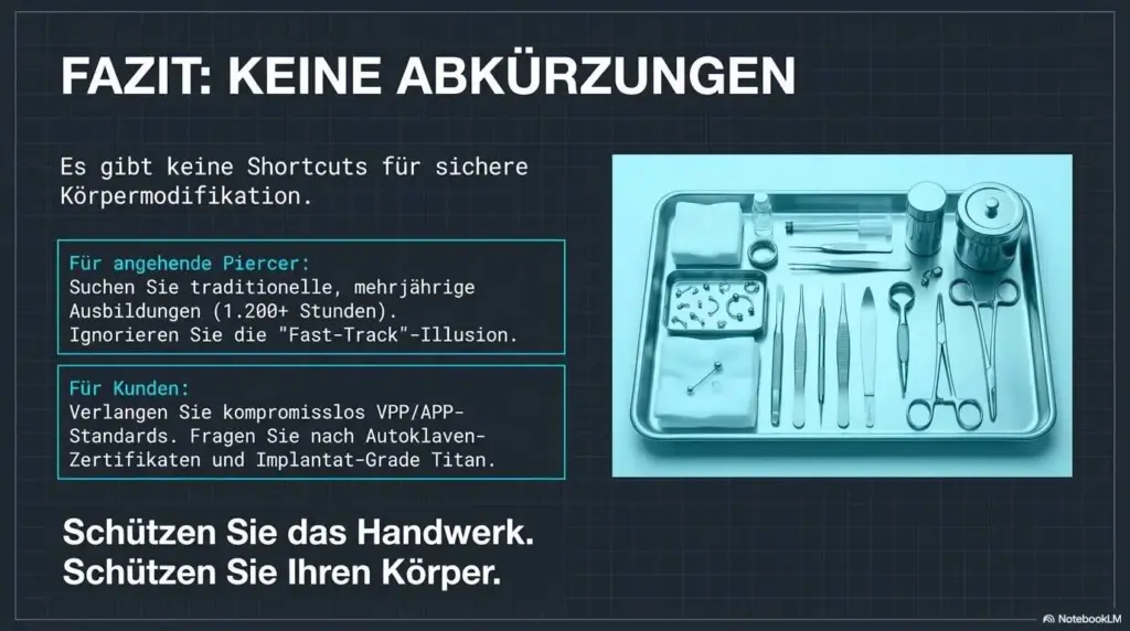 Piercing Schnellkurs Scam Folie 15