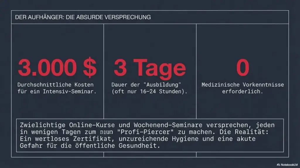 Piercing Schnellkurs Scam Folie 2