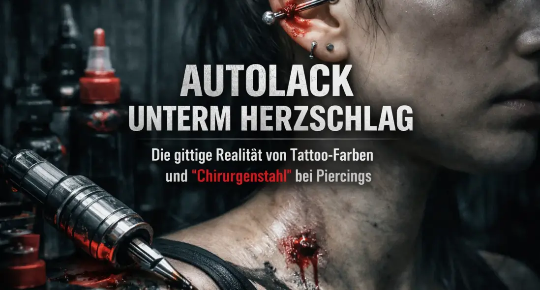 Autolack unterm Herzschlag: Die giftige Realität von Tattoo-Farben und „Chirurgenstahl“ bei Piercings