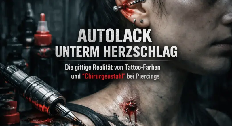 Autolack unterm Herzschlag: Die giftige Realität von Tattoo-Farben und „Chirurgenstahl“ bei Piercings