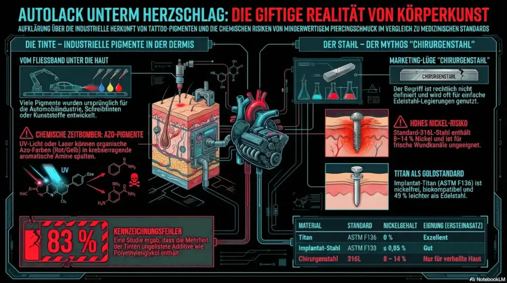 Autolack Unterm Herzschlag: Die Giftige Realität Von Tattoo-Farben Und &Quot;Chirurgenstahl&Quot; Bei Piercings 9 Tattoo Farben Chirurgenstahl Piercing Ig 2