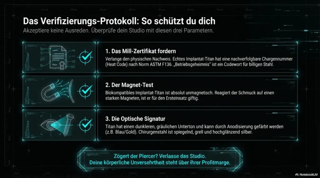 Chirurgenstahl Piercing Risiken Titan 6