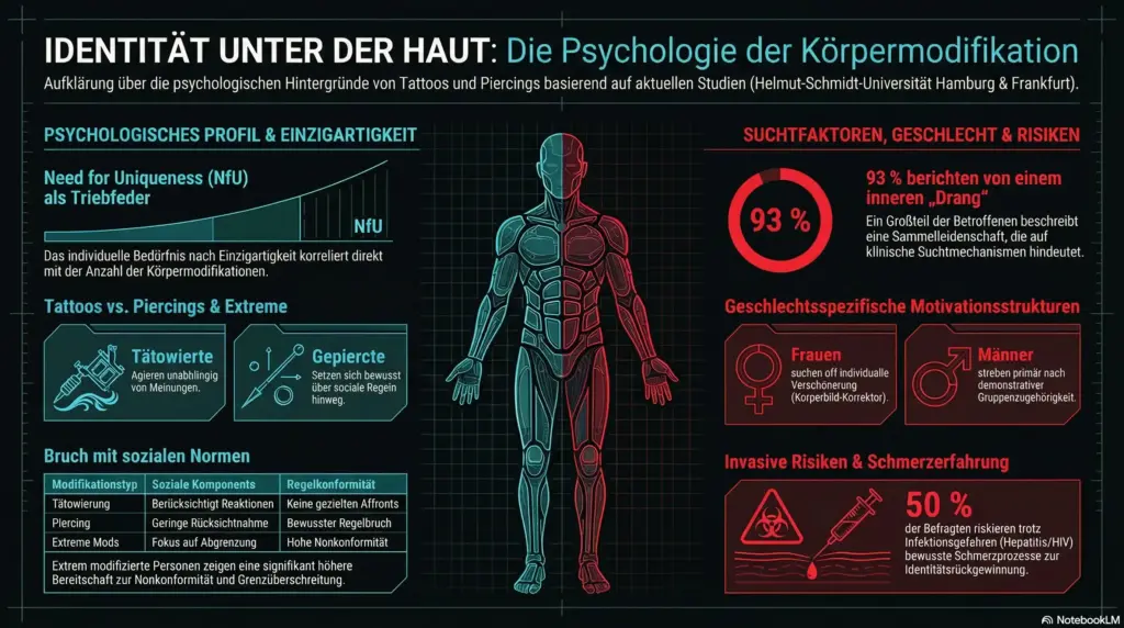 Psychologie Piercing Sucht Studie